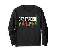 Day Trader - Style de Tableau de Trading boursier Vieilli Manche Longue