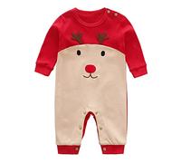 DAY8 Combinaison Bébé Garçon Naissance Printemps Cérémonie Pyjama Body Bébé Garçon Manche Longue Vêtements Bébé Fille Pas Cher Été Barboteuse Bébé Mode Combi Grenouillères (3-6 Mois, Rouge)