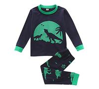 DAY8 Pyjama Bebe Garcon Hiver Vetement Garçon 1-7 Ans Automne Habit Ensemble Enfant Garcon Dinosaure Jogging Survetement Enfant Garcon Top T Shirt Printemps + Pantalon (Bleu Marine 1, 5-6 Ans)