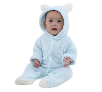 DAY8 Vêtement Bébé Garçon Hiver Pyjama Bébé Garçon Naissance Pas Cher Combinaison Bébé Fille Automne Body Nouveau Né Fille Manteau Bébé Fille Barboteuse Combipilote Combi Ours (3M(0-3 Mois), Bleu)