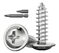 Dayalo Lot de 100 vis à bois M5 x 12 mm - Vis à tête bombée cruciforme - Vis à tête plate - En acier inoxydable A2 V2A - Filetage complet - Avec embout de tournevis