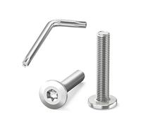 Dayalo Lot de 20 vis M5, vis M5 x 25 mm à tête plate, vis Torx en acier inoxydable A2 V2A, filetage complet, haute résistance, protection anti-corrosion avec clé pour montage de meubles, DIY