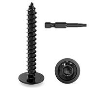 Dayalo Lot de 50 vis à tôle 4,2 x 32 mm à tête plate en acier inoxydable avec disque Torx Vis autotaraudeuses, vis à bois, tête bombée, filetage complet, avec foret
