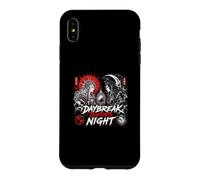 Daybreak divise Le Soleil Nocturne et la Lune et Le Duel samouraï Coque pour iPhone XS Max