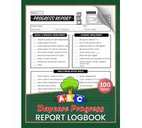 Daycare Progress Report Logbook: Pre-K Student Readiness Checklist with Index Page | Track Academic, Social & Motor Skill Development for Early Childhood Education | 100 Pages