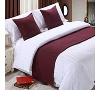 DAYDAY helper Chemin de lit pour pied de lit en lin, couvre-lit moderne, housse de literie, écharpe de lit, serviette de bout de lit, jeté de lit, protection pour hôtel, chambre de mariage, 260 x 50