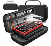 daydayup Étui Switch 2 et 2 Protections d'écran en Verre Trempé avec Cadre de Guidage, Compatible avec Nintendo Switch 2 - Étui de Transport Rigide pour Console Switch 2 et Accessoires