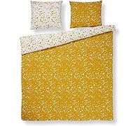 DayDream bedwear Florieke Housse de Couette Jaune, Coton, 200 x 200/220