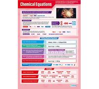 Daydream Education Équations chimiques | Affiches scientifiques | Papier brillant laminé mesurant 850 mm x 594 mm (A1) | Tableaux scientifiques pour la salle de classe | Tableaux éducatifs