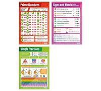 Daydream Education Lot de 3 affiches de mathématiques en papier brillant 850 x 594 mm (A1)