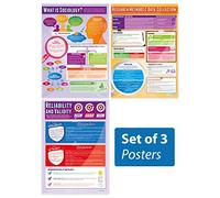 Daydream Education - Lot de 3 affiches de sociologie | Papier brillant laminé mesurant 850 mm x 594 mm (A1) | Affiches de classe de sociologie | Tableaux éducatifs