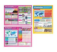 Daydream Education Lot de 3 affiches d'urbanisation | Papier brillant mesurant 850 mm x 594 mm (A1) | Poster de géographie pour salle de classe | Tableaux éducatifs