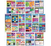 Daydream Education Posters Computer Science - Lot de 34 affiches informatiques | Papier laminé brillant de 850 mm x 594 mm (A1) | Affiches STEM pour la salle de classe | Cartes éducatives