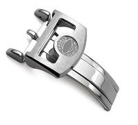 dayeer 18mm 20mm 316L Stainless Steel Buckle for IWC Pilot Mark Portugieser replacement watch accessories Folding Clasp (Color : Silver 1, Size : 18mm)