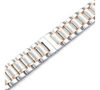 dayeer Bracelet de montre en acier pour Hamilton Khaki Jazz Eternal Field avec chaîne et fermoir papillon(Silver rose glod,19mm)