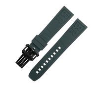 dayeer Bracelet de montre en caoutchouc avec lettres pour Breitling Professional Superocean Navitimer 22 mm(Green A)