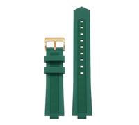 dayeer Bracelet de montre en caoutchouc pour Cartier Ballon Bleu, bracelet en silicone avec boucle papillon, style guerrier noir(Greeng,22-14mm)