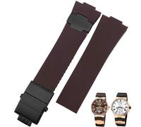 dayeer Bracelet de montre en caoutchouc pour montre Athens Observation Navigation 1183 pour homme et femme(Brown-black)