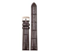 dayeer Bracelet de montre en cuir avec boucle ardillon pour Omega De Ville Trésor III Speedmaster Seamaster, pour hommes et femmes(Brownr,13mm)