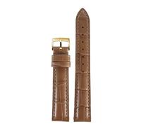 dayeer Bracelet de montre en cuir avec boucle ardillon pour Omega De Ville Trésor III Speedmaster Seamaster, pour hommes et femmes(Milk teag,16mm)
