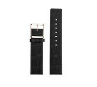 dayeer Bracelet de montre en cuir de vache pour bracelet à bouche plate pour hommes et femmes de la série K2Y211 K2Y231 K2M23(Black A gold,16mm)