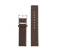 dayeer Bracelet de montre en cuir de vache pour bracelet à bouche plate pour hommes et femmes de la série K2Y211 K2Y231 K2M23(Brown B silver,20mm)