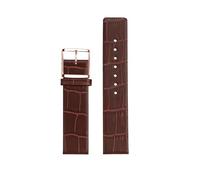 dayeer Bracelet de montre en cuir de vache pour bracelet à bouche plate pour hommes et femmes de la série K2Y211 K2Y231 K2M23(Brown A rosegold,22mm)