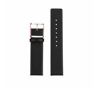 dayeer Bracelet de montre en cuir de vache pour bracelet à bouche plate pour hommes et femmes de la série K2Y211 K2Y231 K2M23(Black B rosegold,20mm)
