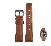 dayeer Bracelet de montre en cuir de vachette imperméable pour Seven Friday T1/01 T3/01 T2/01(Brown black)