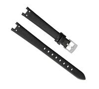 dayeer Bracelet de montre en cuir pour femme Anne Klein AK2156/2157/2618, interface concave, en cuir de vache(Black-Steel-K12)