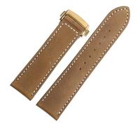 dayeer Bracelet de montre en cuir pour homme Hamilton Khaki Jazzmaster Aviation avec boucle déployante(Brownwg,22mm)