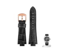 dayeer Bracelet de montre en cuir pour homme Maurice Lacroix AIKON AI6008 AI6038 AI6058(Black rose pin)