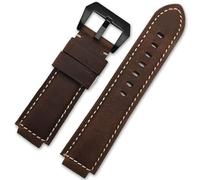 dayeer Bracelet de montre en cuir pour Timex Tide T2n721, T2n720, Tw2t76500, bracelet à ouverture surélevée, accessoires(Brown-Black-K11)