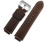 dayeer Bracelet de montre en cuir pour Timex Tide T2n721, T2n720, Tw2t76500, bracelet à ouverture surélevée, accessoires(Brown-Steel-K11)