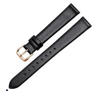 dayeer Bracelet de montre en cuir véritable pour femme Anne Klein(Black Rose Gold,16mm)