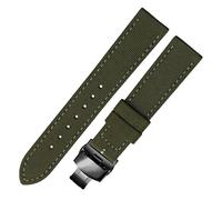 dayeer Bracelet de montre en toile de nylon pour montre HAMILTON Khaki Field Aviation Navy(Army greenb1,22mm)