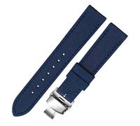 dayeer Bracelet de montre en toile de nylon pour montre HAMILTON Khaki Field Aviation Navy(Blues1,22mm)