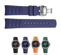 dayeer Bracelet de montre étanche en caoutchouc pour Mido Multifort TV M049.526 M049, bracelet en silicone à interface incurvée(Black Gray)