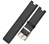 dayeer Bracelet de montre pour CK K1S21102 K1S21120 en cuir véritable pour Calvin Klein Dedicated Concave Interface Women Strap(Black1g)