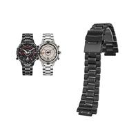 dayeer Bracelet en acier cranté pour montre Timex Tide Expedition Mariner T2N721 TW2V49000(Black a)