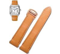 dayeer Bracelet En Cuir À Dégagement Rapide Pour Cartier Santos Classic Style WSSA0009 WSSA0010 WSSA0018, Nouvelle Chaîne De Montre SANTOS(Khaki-rose gold,21mm)