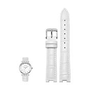 dayeer Bracelet en cuir cranté pour GC PASHA DE Bracelet spécial main homme femme pour Rossini(Whites,20-12mm)