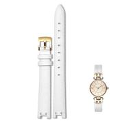 dayeer Bracelet en cuir pour montre Anne Klein Notch Girl Small Shield, style rétro, souple et confortable, accessoire pour AK(White gk)