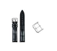 dayeer Bracelets de montre en cuir pour montre Hamilton Maestro Original pour homme(Shiny blacks1,22mm)