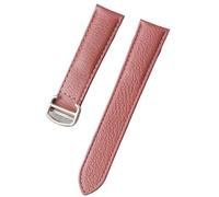 dayeer Bracelets de montre en cuir véritable pour Cartier Tank, série London Key(Brick red gold,20mm)