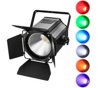 DayFlicker 200 W RGBWA + UV LED Par projecteur COB avec portes de grange, 3500~7500 K Lumière de scène DMX/son/maître-esclave lumière DJ pour fête, mariage, église, drame