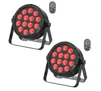 DayFlicker 2PCS 14*6W LED Par Lumière, 4 en 1 RGBW Disco Party Stage Lumières de Scène avec Télécommande 4/8CH Master-Slave Autopropulsé Par Spotlight Convient pour Les Festivals Club DJ Scène Mariage