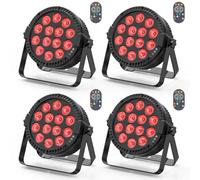 DayFlicker 4PCS 14*6W LED Par Lumière, 4 en 1 RGBW Disco Party Stage Lumières de Scène avec Télécommande 4/8CH Master-Slave Autopropulsé Par Spotlight Convient pour Les Festivals Club DJ Scène Mariage