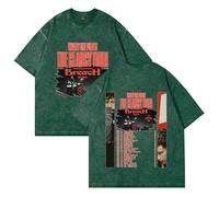 Dayglow The Clancy Tour Breach 2025 Merch T-shirt vintage en coton délavé pour homme/femme T-shirt à manches courtes, Vert, 4XL