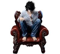 DAYIYUE Death-Note Figurine L 17 cm Figurine Anime L Lawliet assis sur le canapé et pensant mordre doigt Figurine en PVC Modèle pour affichage de bureau et cadeau de collection
